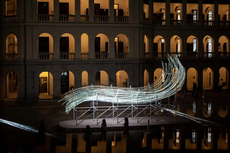 Light as Air (Amsterdam Edition) van Chankalun, lichtkunstwerk tijdens Amsterdam Light Festival editie 15