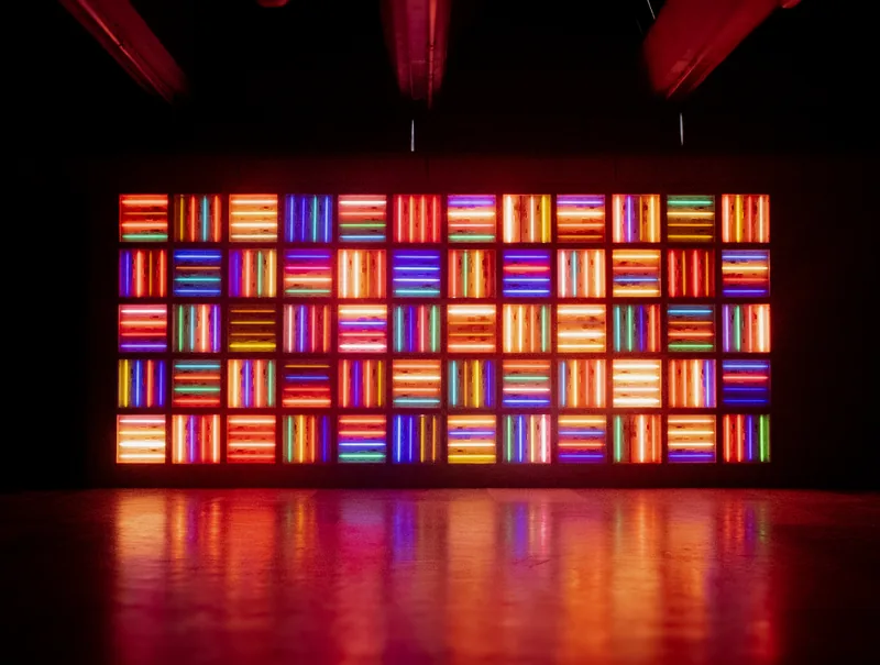 M2 / Your Housing Rights van Meeus van Dis, lichtkunstwerk tijdens Amsterdam Light Festival editie 15